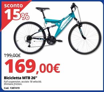 Bicicletta mtb 26"