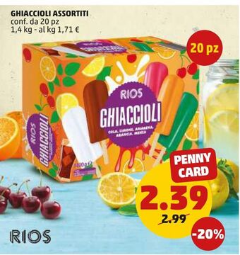 PENNY Ghiaccioli assortiti offerta