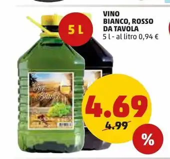 PENNY Vino bianco, rosso da tavola offerta