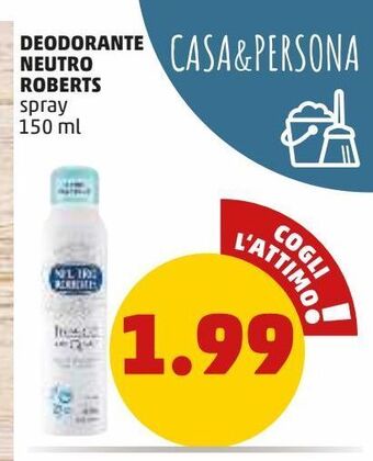 PENNY Deodorante neutro roberts offerta
