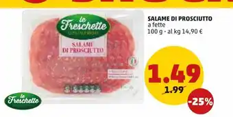 PENNY Salame di prosciutto offerta