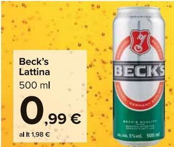 Carrefour Market Beck's lattina offerta