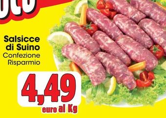 Carrefour Market Salsicce di suino offerta