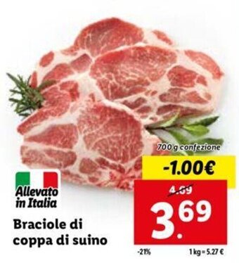 Lidl Braciole di coppa di suino 700 g offerta