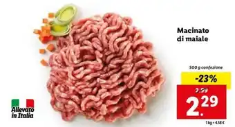 Lidl Macinato di maiale 500 g offerta