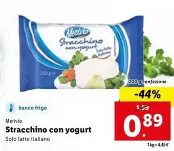 Lidl Merivio Stracchino con yogurt 200 g offerta