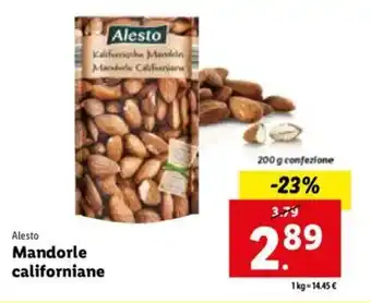 Lidl Alesto Mandorle californiane 200 g offerta