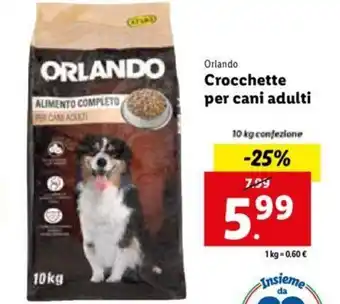 Lidl Orlando Crocchette per cani adulti 10 kg offerta