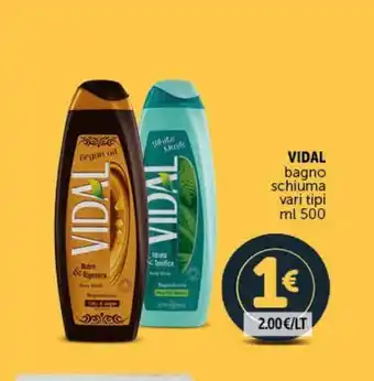 Vidal bagno schiuma vari tipi