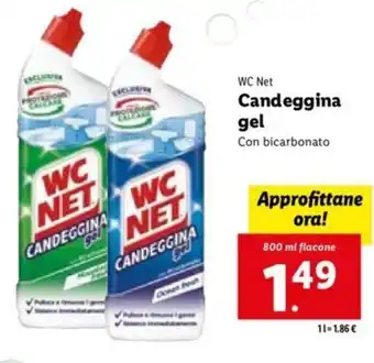 Lidl WC Net Candeggina gel Con bicarbonato 800 ml offerta