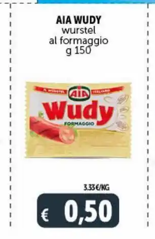 Wudy aia wurstel al formaggio