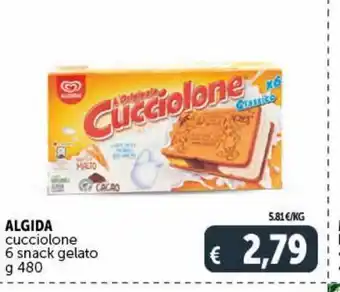 Algida cucciolone 6 snack gelato g 480