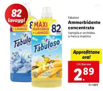 Lidl Fabuloso Ammorbidente Concentrato 1,9 l offerta