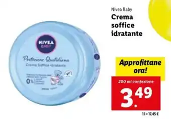 Lidl Nivea Baby Crema soffice idratante 200 ml offerta