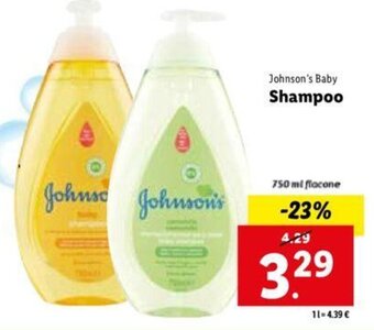 Lidl Johnson's Baby Shampoo 750 ml offerta