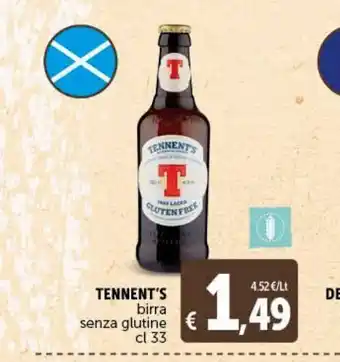 Tennent's birra senza glutine