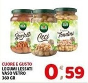 Mio Market Cuore e Gusto Legumi Lessati Vaso Vetro 360 gr offerta