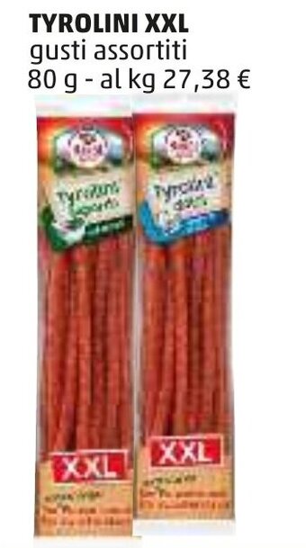 PENNY Tyrolini XXL gusti assortiti 80 g offerta