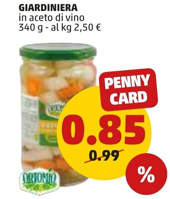 PENNY Giardiniera in aceto di vino 340 g offerta
