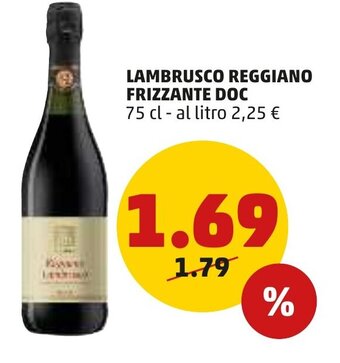 PENNY Lambrusco Reggiano Frizzante DOC 75 cl offerta