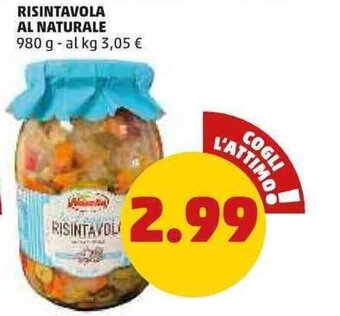 PENNY Risintavola Al Naturale 980 g offerta