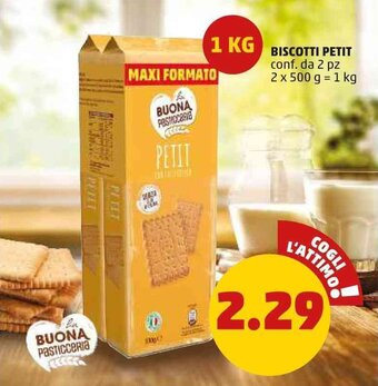 PENNY Buona Pasticceria Biscotti Petit 2 pz 1 kg offerta