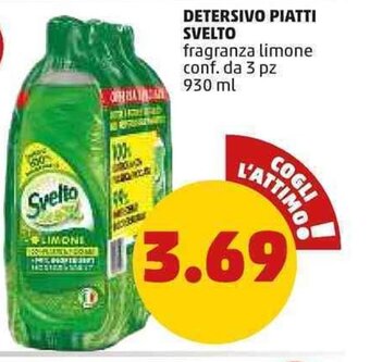 PENNY Svelto Detersivo Piatti fragranza limone 3 pz 930 ml offerta
