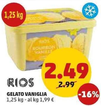 PENNY Rios Gelato Vaniglia 1,25 kg offerta