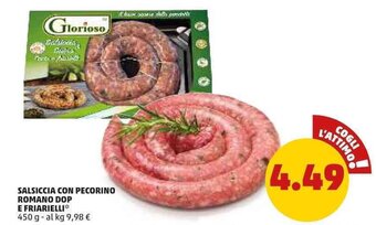 PENNY Salsiccia Con Pecorino Romano DOP e Friarielli 450 g offerta