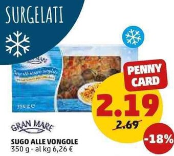 PENNY Gran Mare Sugo Alle Vongole 350 g offerta