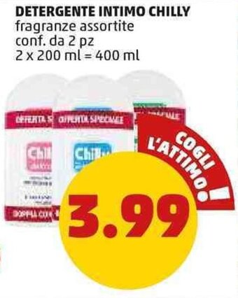 PENNY Chilly Intimo Detergente fragranze assortite 2 pz 400 ml offerta