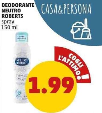 PENNY Neutro Roberts Deodorante spray 150 ml offerta