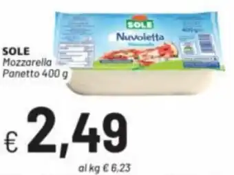 Quick Sisa Sole Mozzarella Panetto 400 g offerta