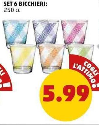 Set 6 Bicchieri 250 cc