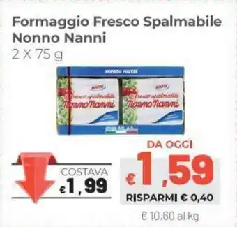Coop Nonno Nanni Formaggio Fresco Spalmabile 2x75g offerta
