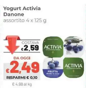 Coop Danone Activia Yogurt 4x125g offerta