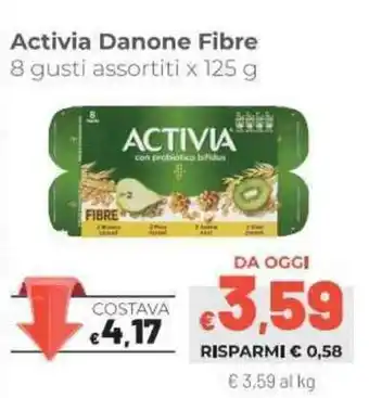 Coop Activia Danone Fibre x 125g offerta