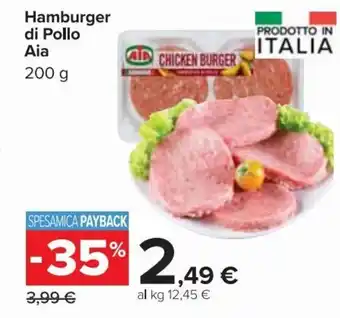 Carrefour Market Aia Hamburger di Pollo 200 g offerta