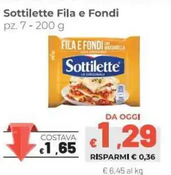Coop Sottilette Fila e Fondi 7pz 200g offerta