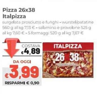 Coop Italpizza Pizza 26x38 offerta