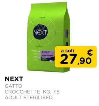 Arcaplanet Next Gatto crocchette 7.5 kg adult sterilised offerta