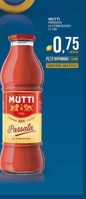 Mutti passata di pomodoro g 700