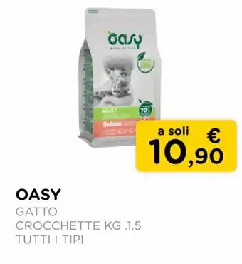Arcaplanet Oasy gatto crocchette 1,5 kg tutti i tipi offerta