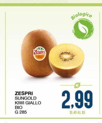 Zespri sungold kiwi giallo bio g 285
