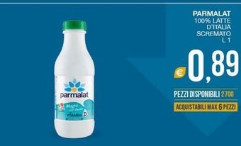 SeBón Supermercati Parmalat 100 % latte d''italia scremato l 1 offerta