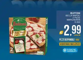 Buitoni bella napoli 2 pizza margherita g 650