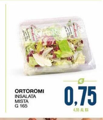 SeBón Supermercati Ortoromi insalata mista 165 g offerta