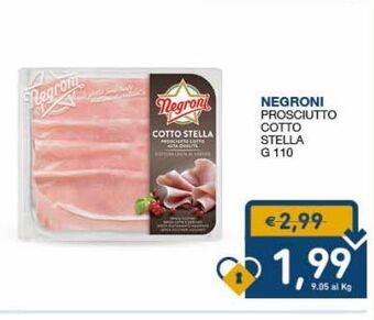 SeBón Supermercati Negroni prosciutto cotto stella g 110 offerta