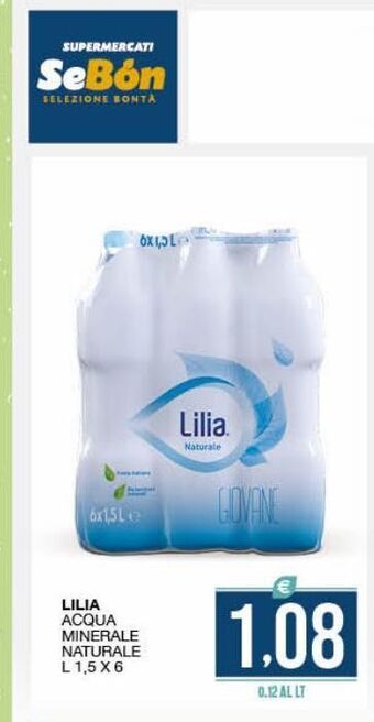 Lilia acqua minerale naturale l 1.5 x 6