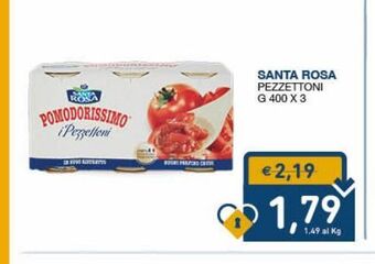 SeBón Supermercati Santa rosa pezzettoni g 400 x 3 offerta